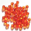 50 6mm Faceted Two Tone Topaz & Orange Beads